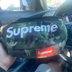 Supreme Green Camouflage Belt Bag